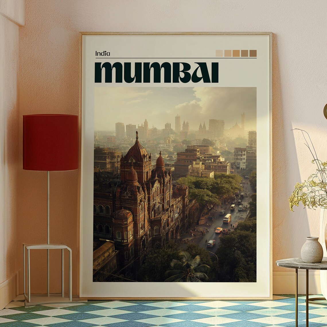 Mumbai India Terminus Skyline Colonial Heritage City Travel Poster - Image 2
