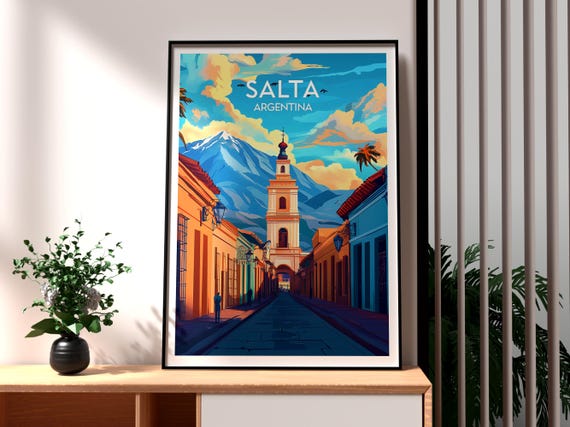 Salta Travel Print Argentina Wall Art Poster Gift For Traveller