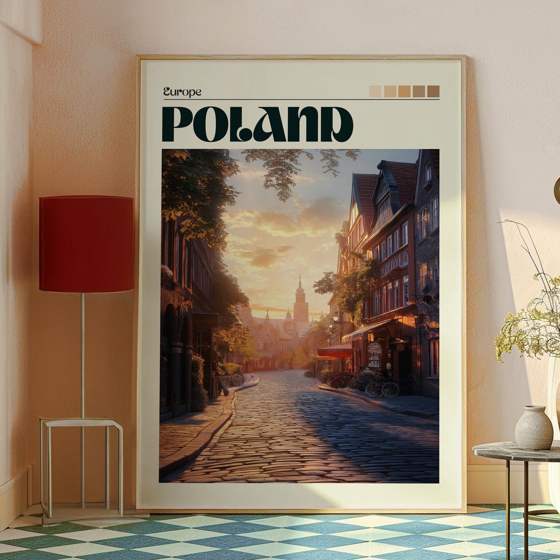 Poland Travel Poster, Long Market City Art Print - Image 2