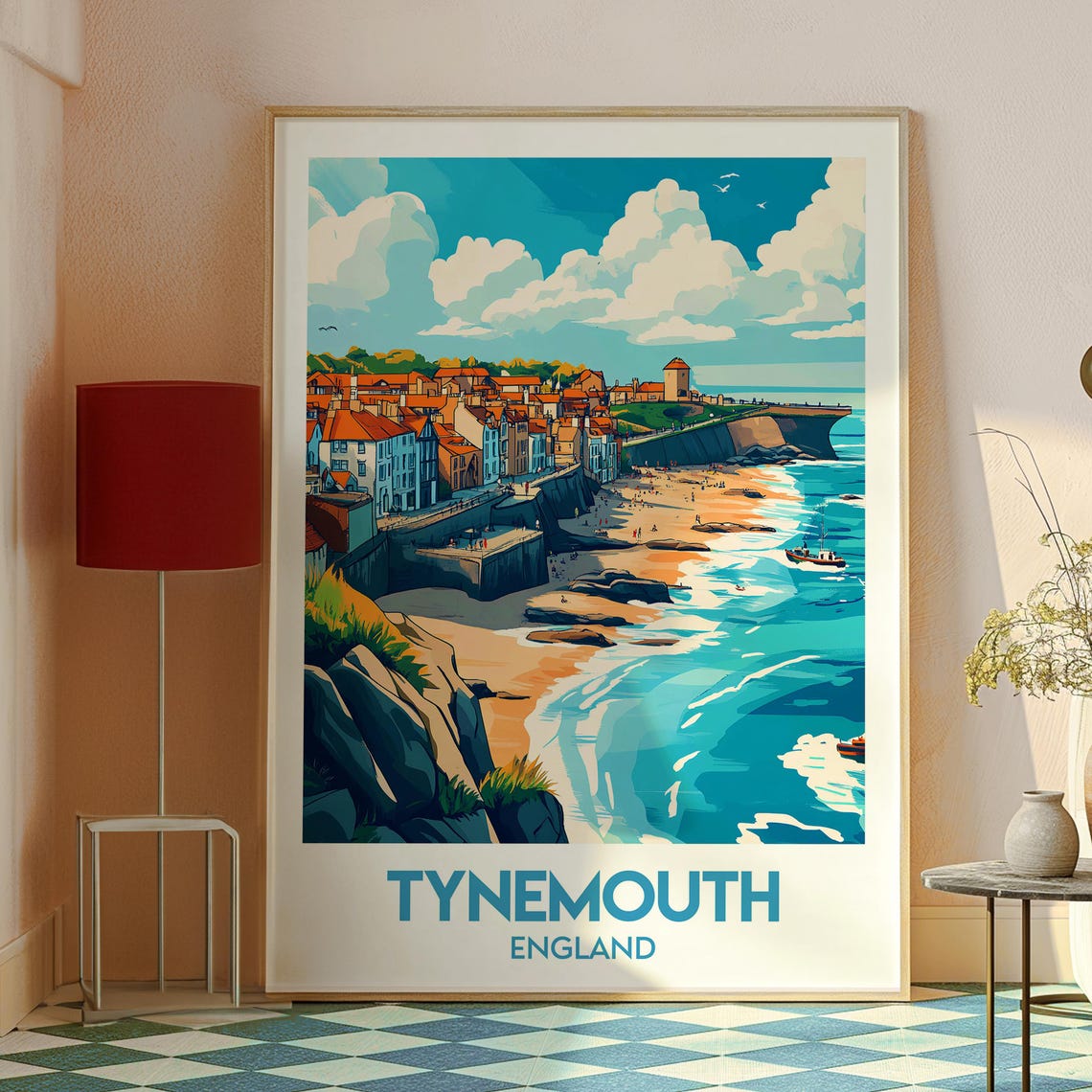 Tynemouth Poster, North Tyneside Travel Poster - Image 2
