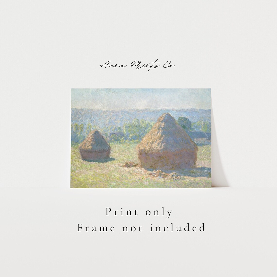 Claude Monet Haystacks, Impressionist Art Print - Image 3