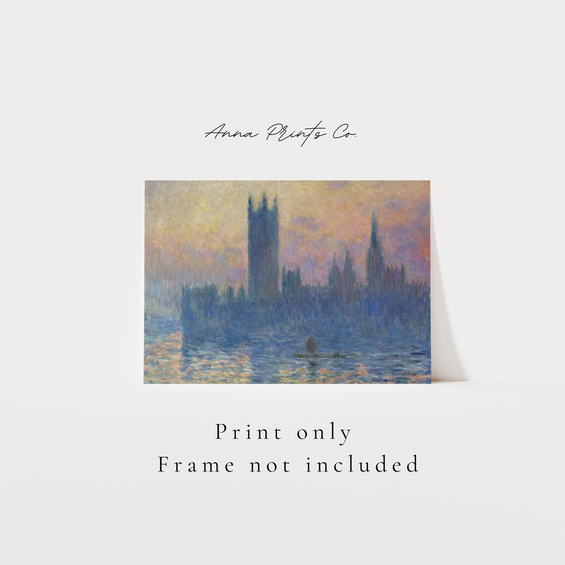 Claude Monet Houses of Parliament, Vintage Art Print - Image 3