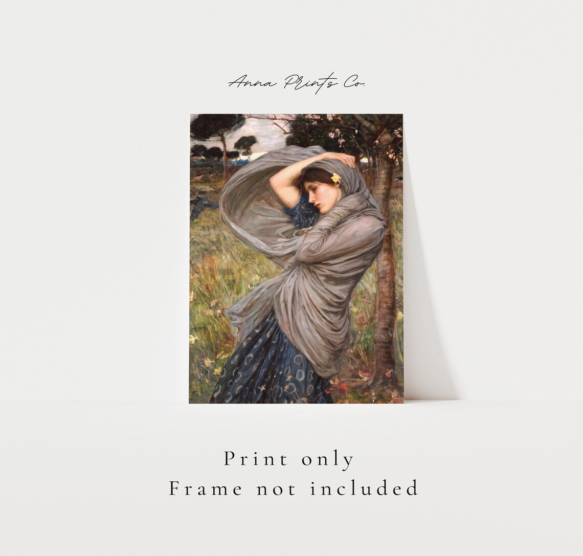 Boreas by John William Waterhouse, Vintage Art Print - Image 3