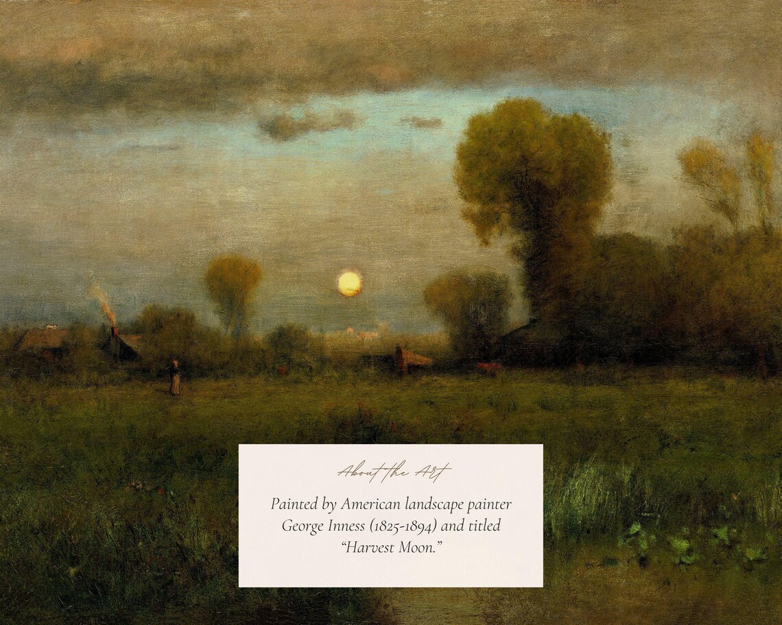 Vintage Moody Landscape Art Print, Victorian Farmhouse - Image 2
