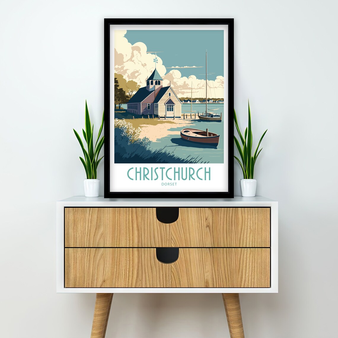 Christchurch Harbour Travel Poster, Dorset View - Image 2