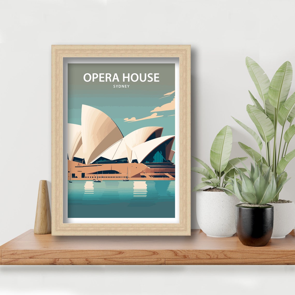 Sydney Opera House Australia Sails Harbour Retro Travel Poster - Image 4