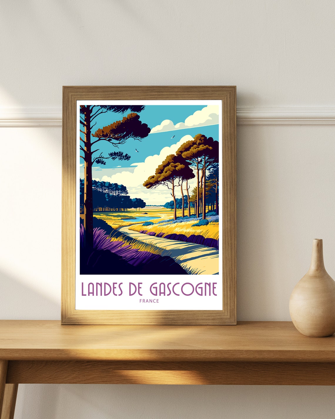 Landes De Gascogne Park Travel Print Landes De Gascogne Park France Poster Home Dcor Landes De Gascogne Park France Art Wall Hanging Gift - Image 4