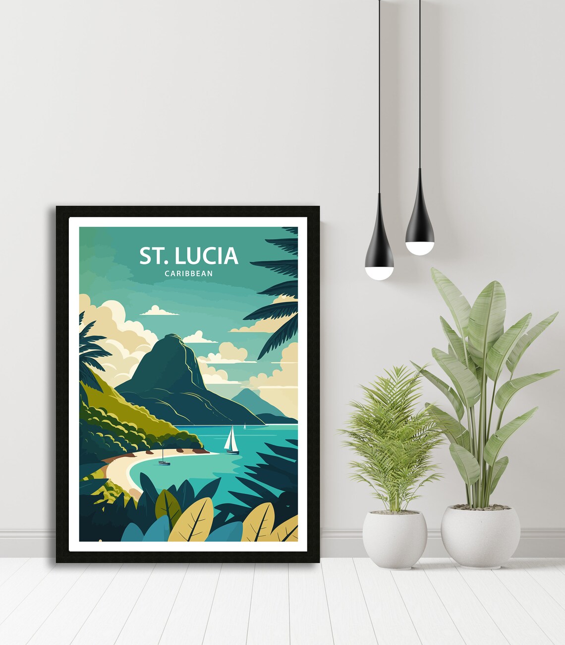 Saint Lucia Travel Poster, Island Wall Art - Image 4