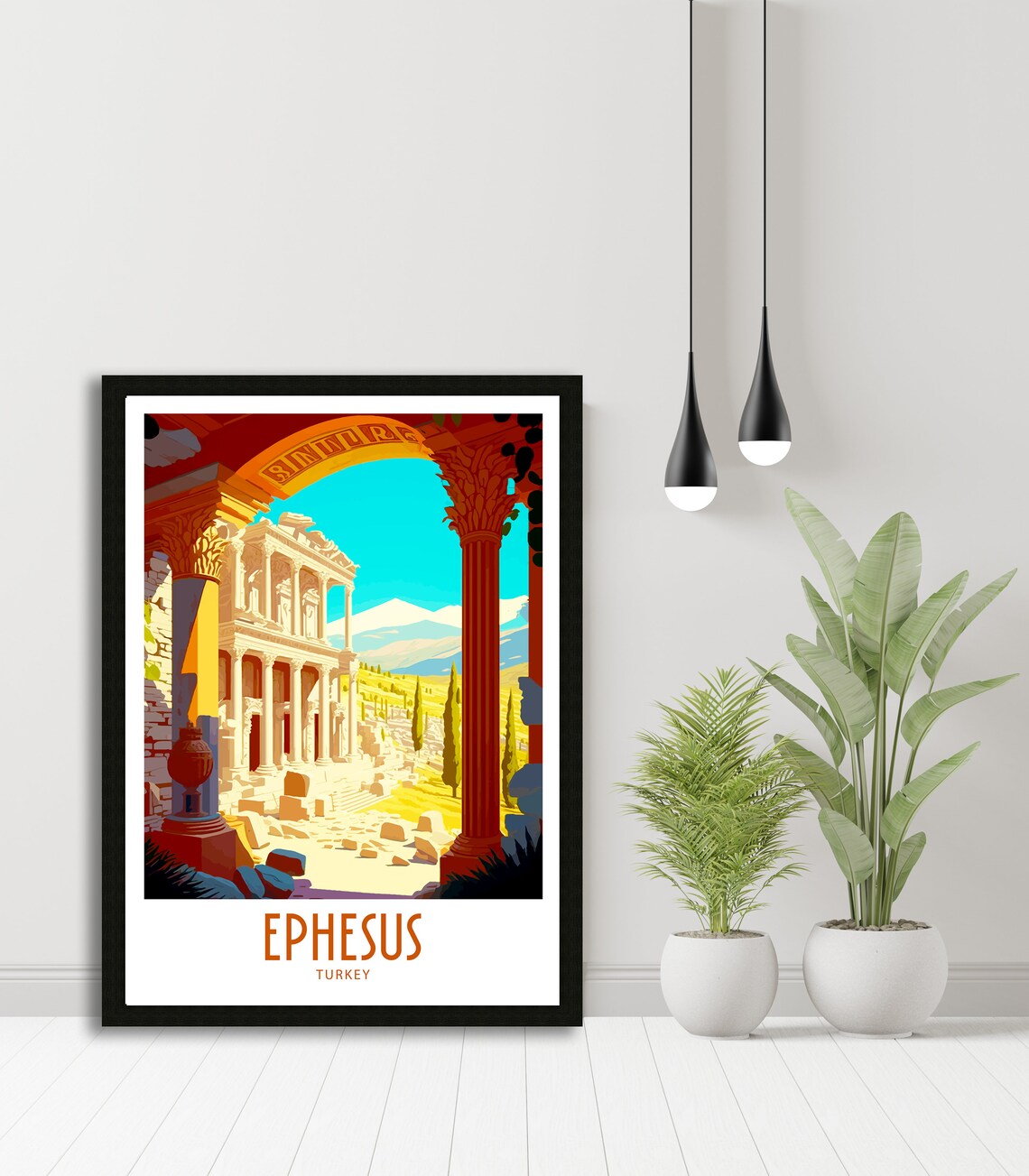 Ephesus Turkey Travel Poster, Europe Wall Art - Image 5