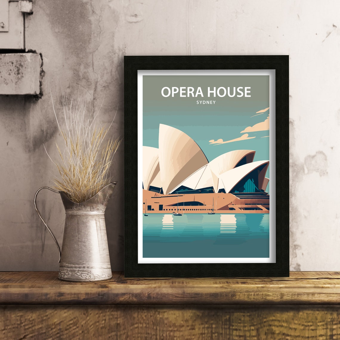 Sydney Opera House Australia Sails Harbour Retro Travel Poster - Image 5