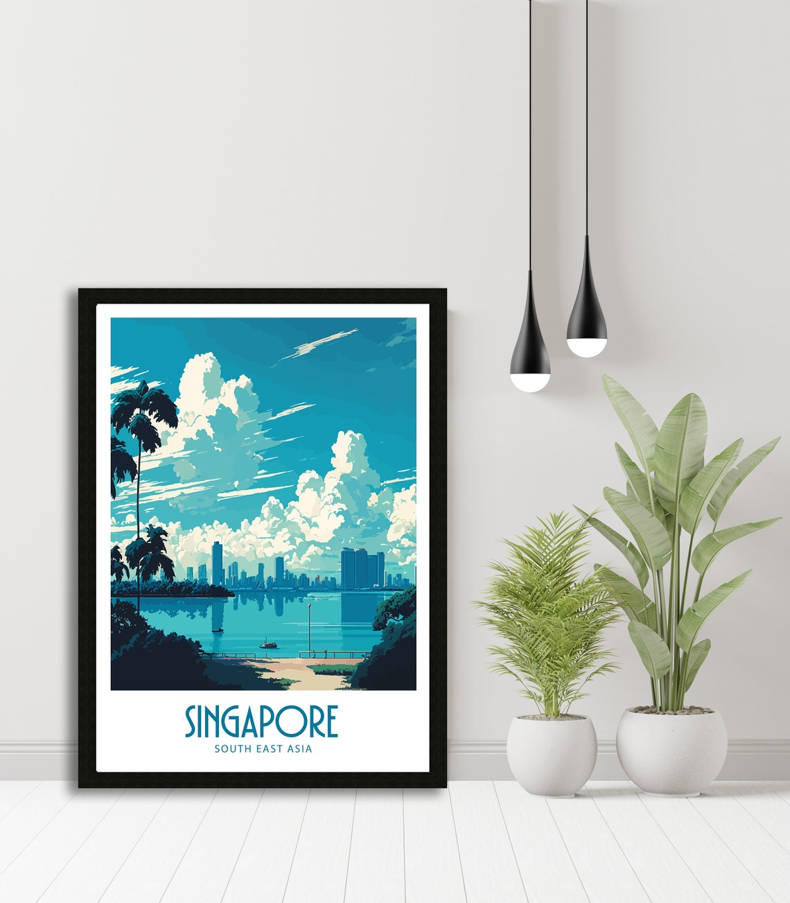 Singapore Travel Print Wall Art Singapore Travel Poster Gift For Republic Of Singapore Wall Art City Wall Art Gift For Republic Of Singapore - Image 4