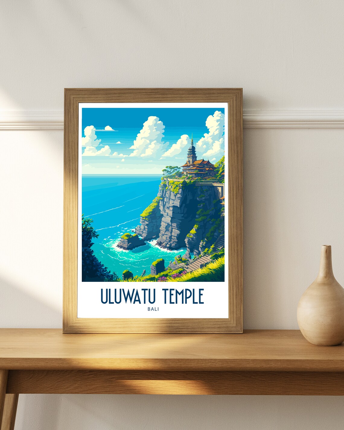 Uluwatu Temple Bali Clifftop Ocean View Sacred Travel Poster - Image 3