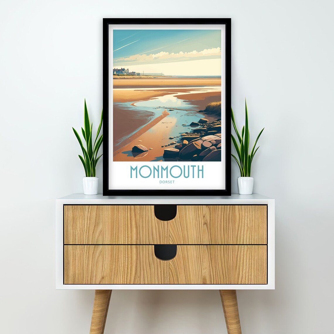 Monmouth Travel Print Monmouth Home Dcor Monmouth Dorset Art Print Monmouth Room Print Monmouth Scenic Wall Art Print For Monmouth Poster - Image 2