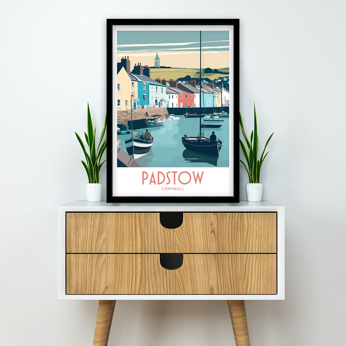 Padstow Travel Poster, Cornwall Travel Wall Art - Image 2