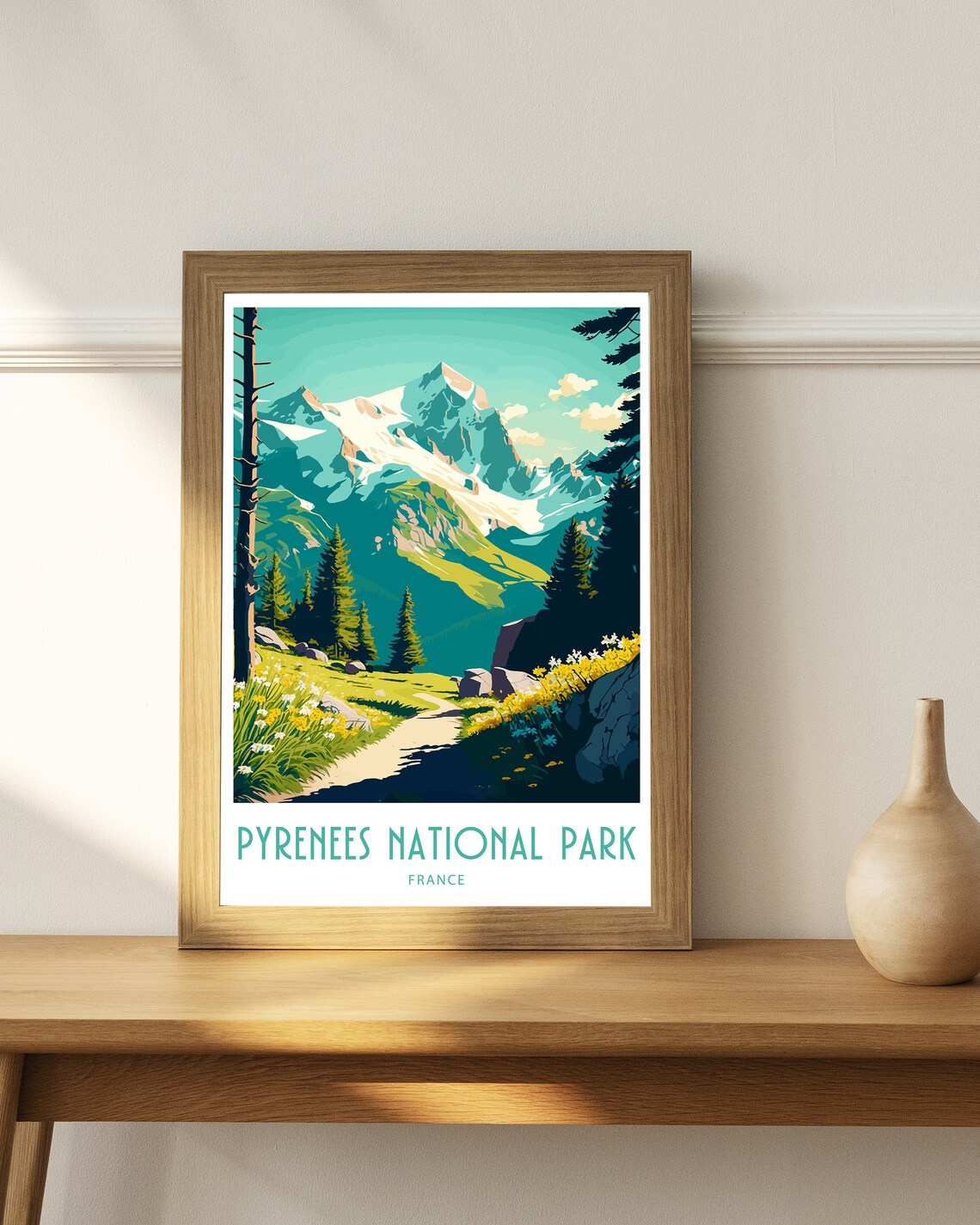 Pyrenees National Park Travel Poster, Home Decor - Image 4