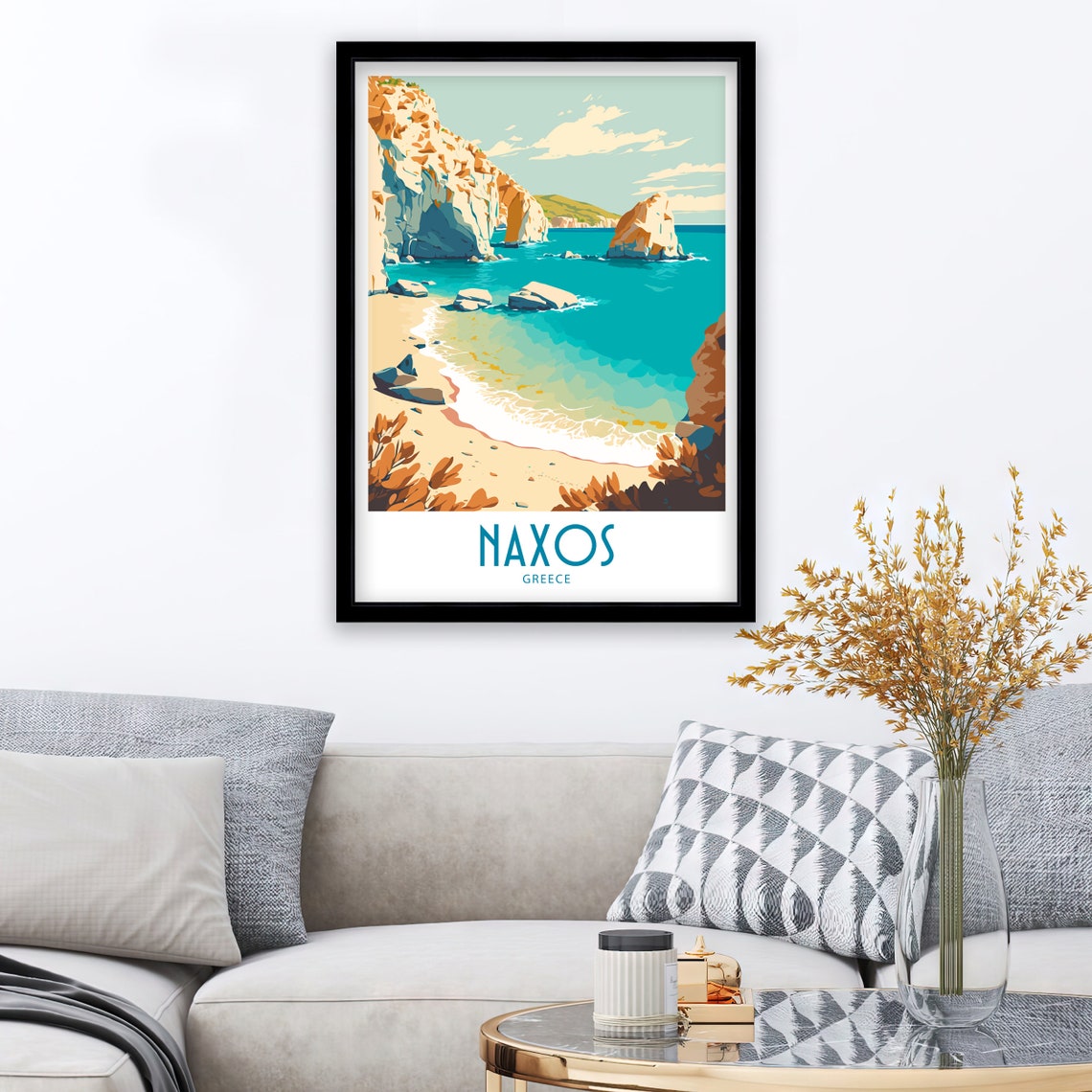 Naxos Travel Print Naxos Greece Poster Home Dcor Naxos Greece Art Print Naxos Greece Room Naxos Greece Gift Decor Naxos Poster Art Gift - Image 3