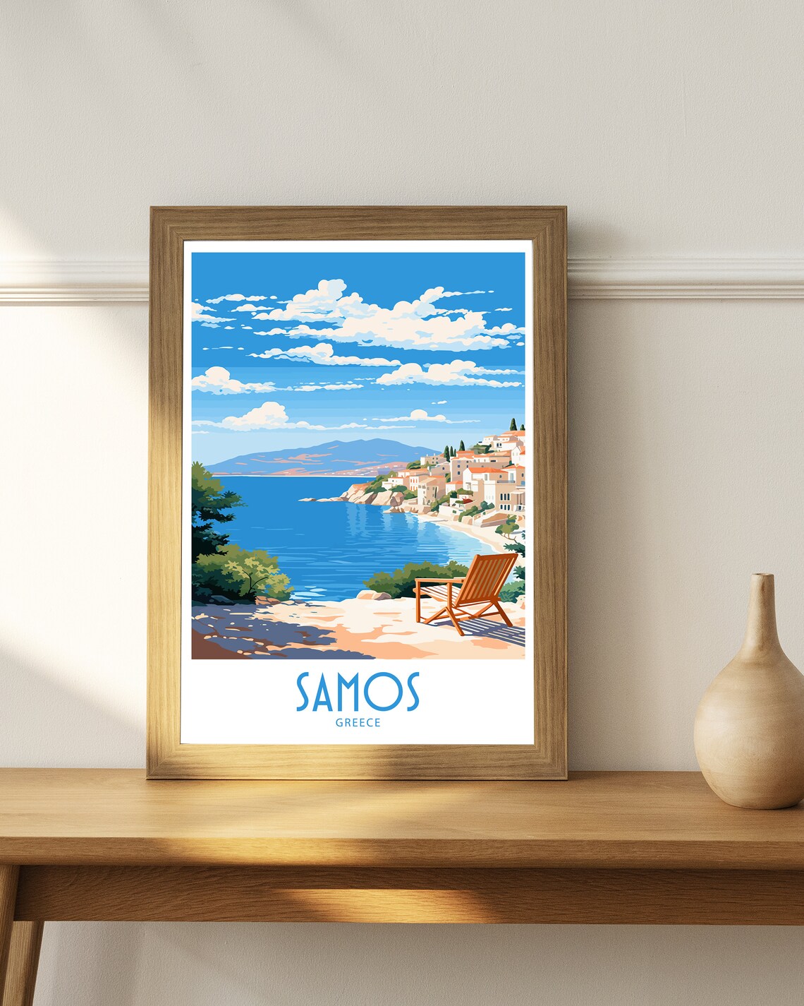 Samos Greece Travel Poster, Europe Wall Decor - Image 4