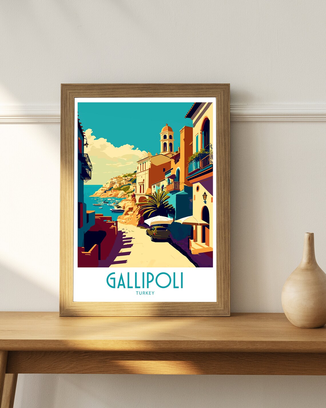 Gallipoli Travel Print Wall Art Gallipoli Turkey Travel Poster Gift Gallipoli Turkey Scenery Art Gallipoli Turkey Gift Wall Art Gallipoli - Image 4