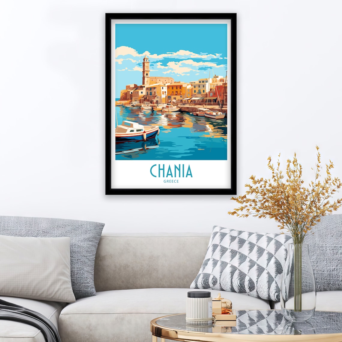 Chania Greece Travel Poster, Home Decor Art Print - Image 3