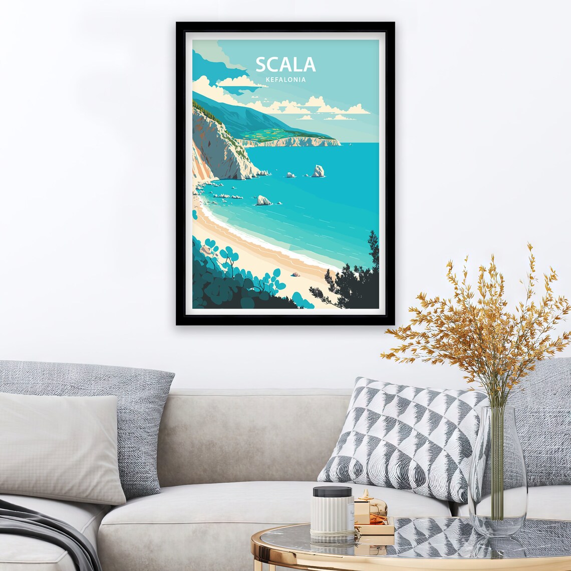 Kefalonia Travel Poster, Greece Beach Art Print - Image 2