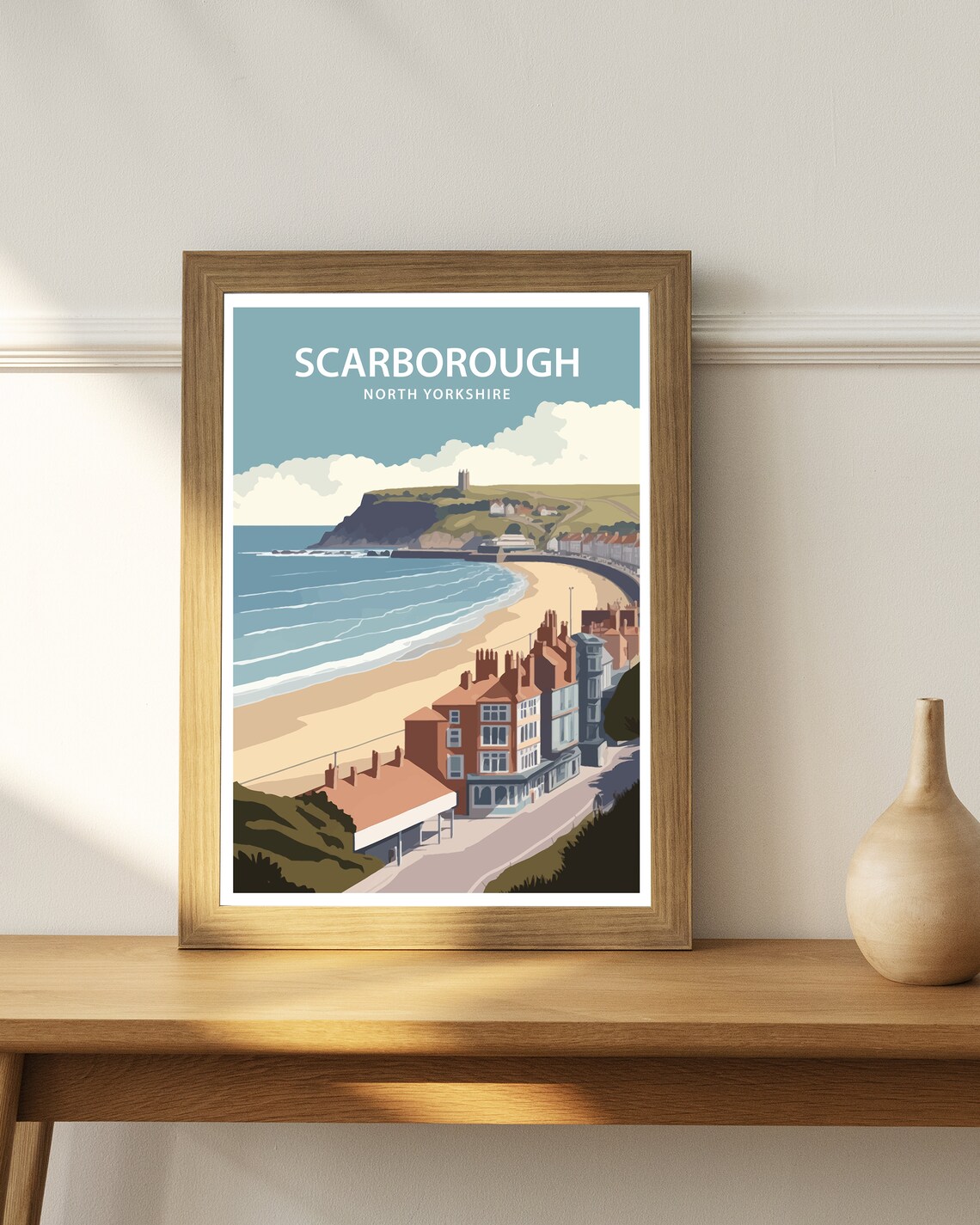 Scarborough Travel Poster, Yorkshire Scenery Art Print - Image 3