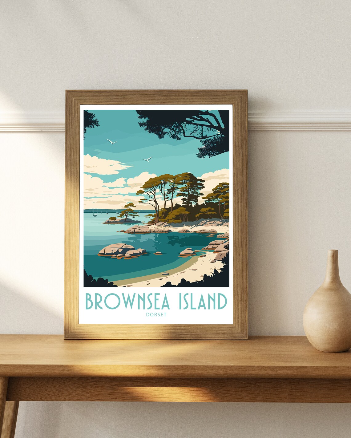 Brownsea Island Travel Poster, Dorset Art Print - Image 4
