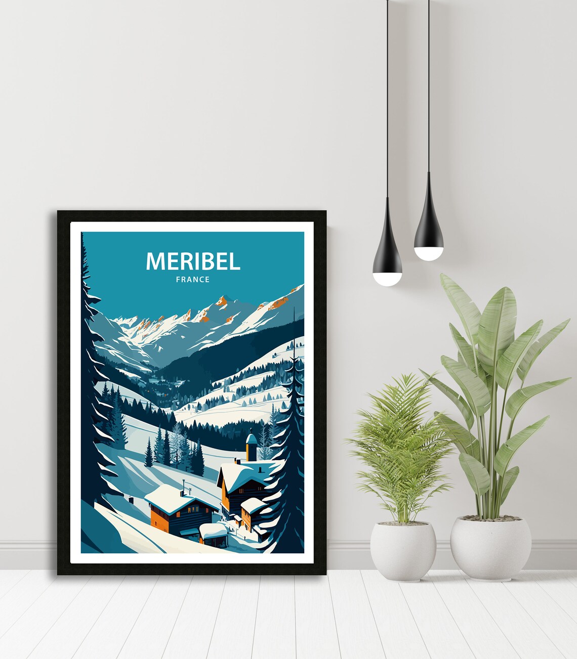 Meribel France Alpine Ski Village Snowy Mountain Winter Poster - Image 4