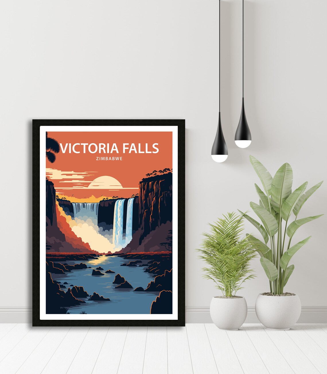 Victoria Falls Travel Poster, Africa Waterfall - Image 4