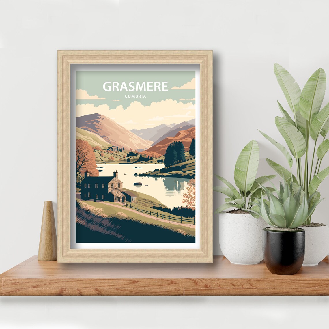 Grasmere Travel Poster, Lake District Travel Poster - Image 4