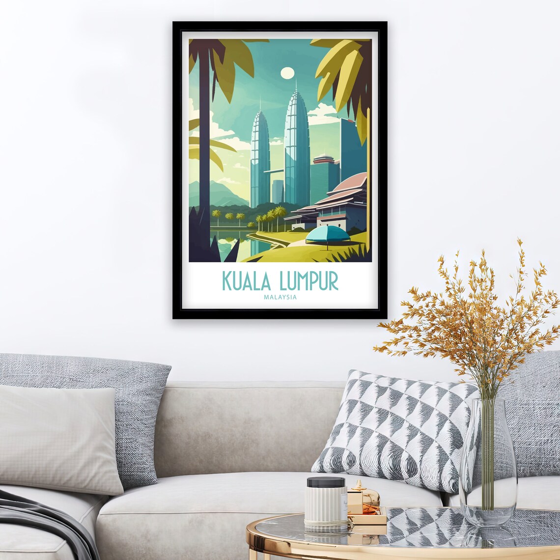 Kuala Lumpur Travel Poster, Petronas Twin Towers - Image 2