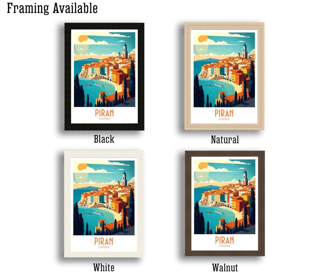 Piran Travel Print Piran Slovenia Home Dcor Piran Slovenia Art Print The Piran Slovenia Room Print For Piran Slovenia Wall Art Gift Piran - Image 2