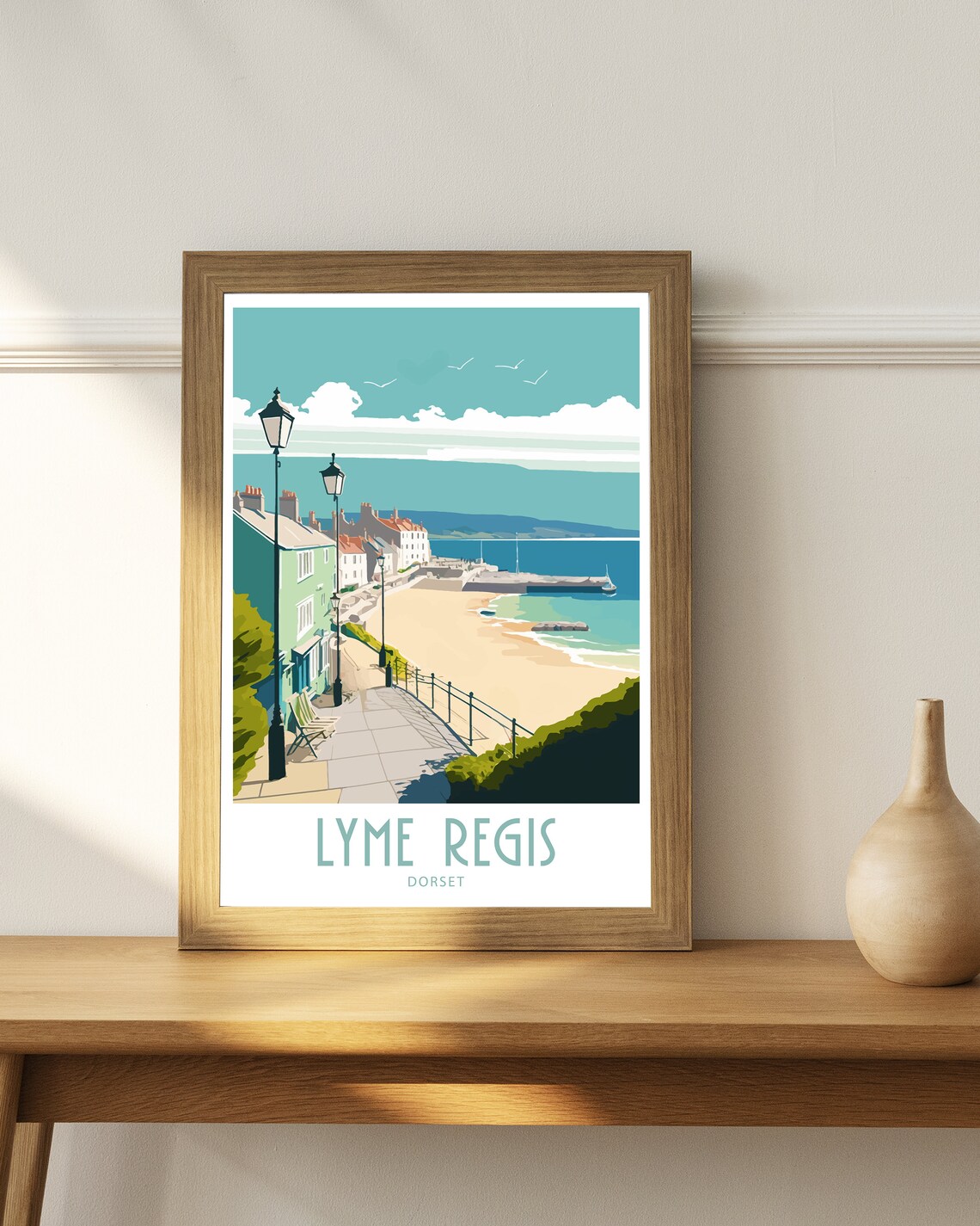 Lyme Regis Travel Poster, Dorset Wall Art - Image 4