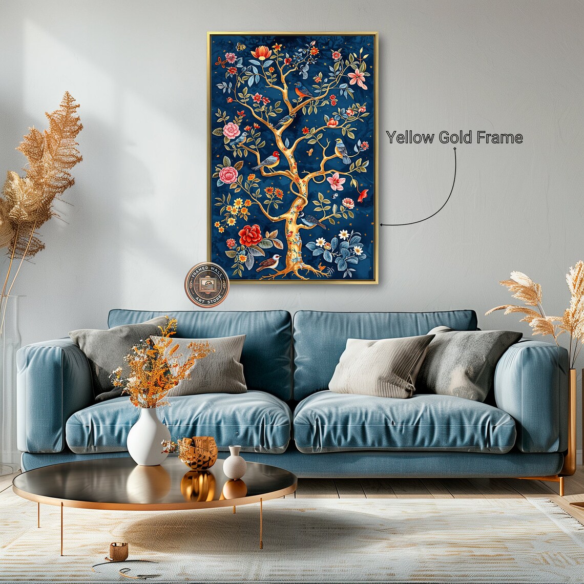 Tree of Life with Birds and Flowers, Nursery Art Print - Image 5