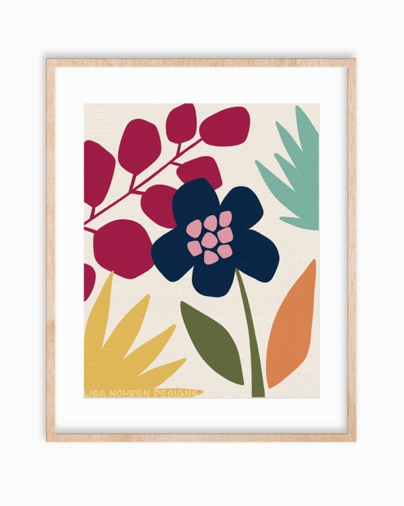 Minimalist Abstract Floral Botanical Nursery Art