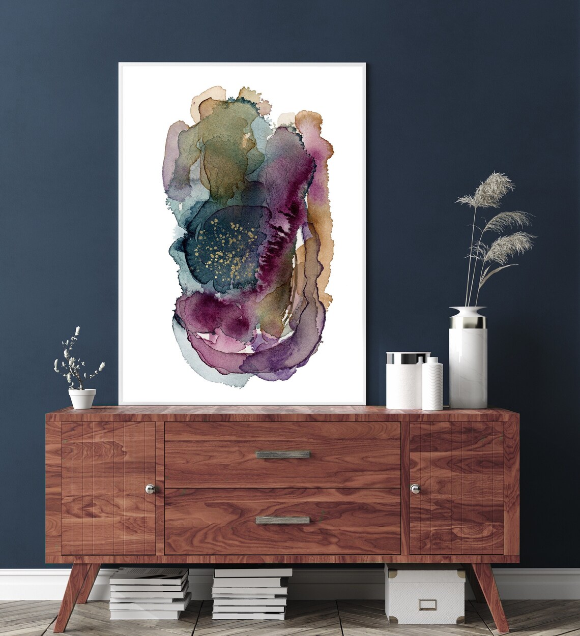 Watercolor Abstract Coastal Minimalist Art Print
