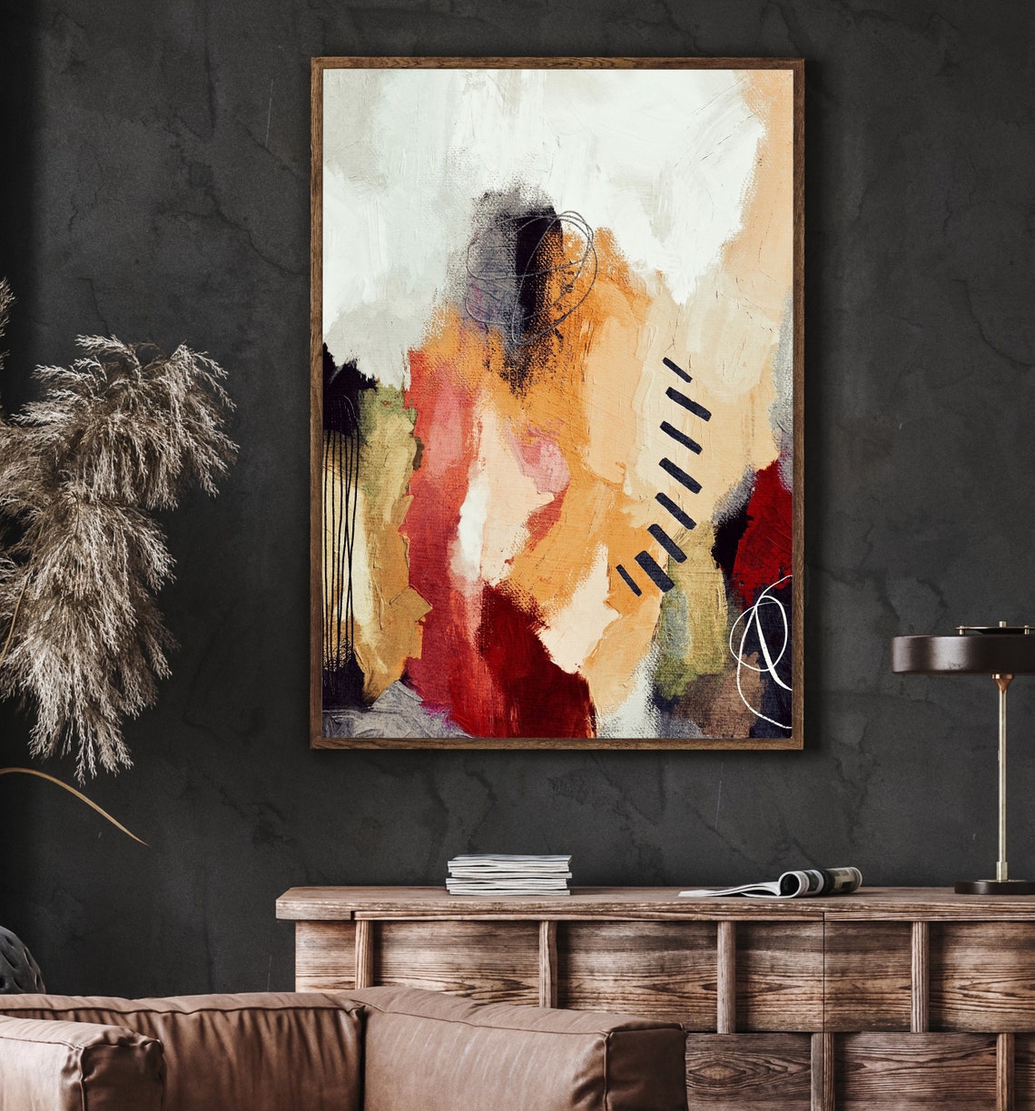 Neutral Abstract Painting, Minimalist Modern Art