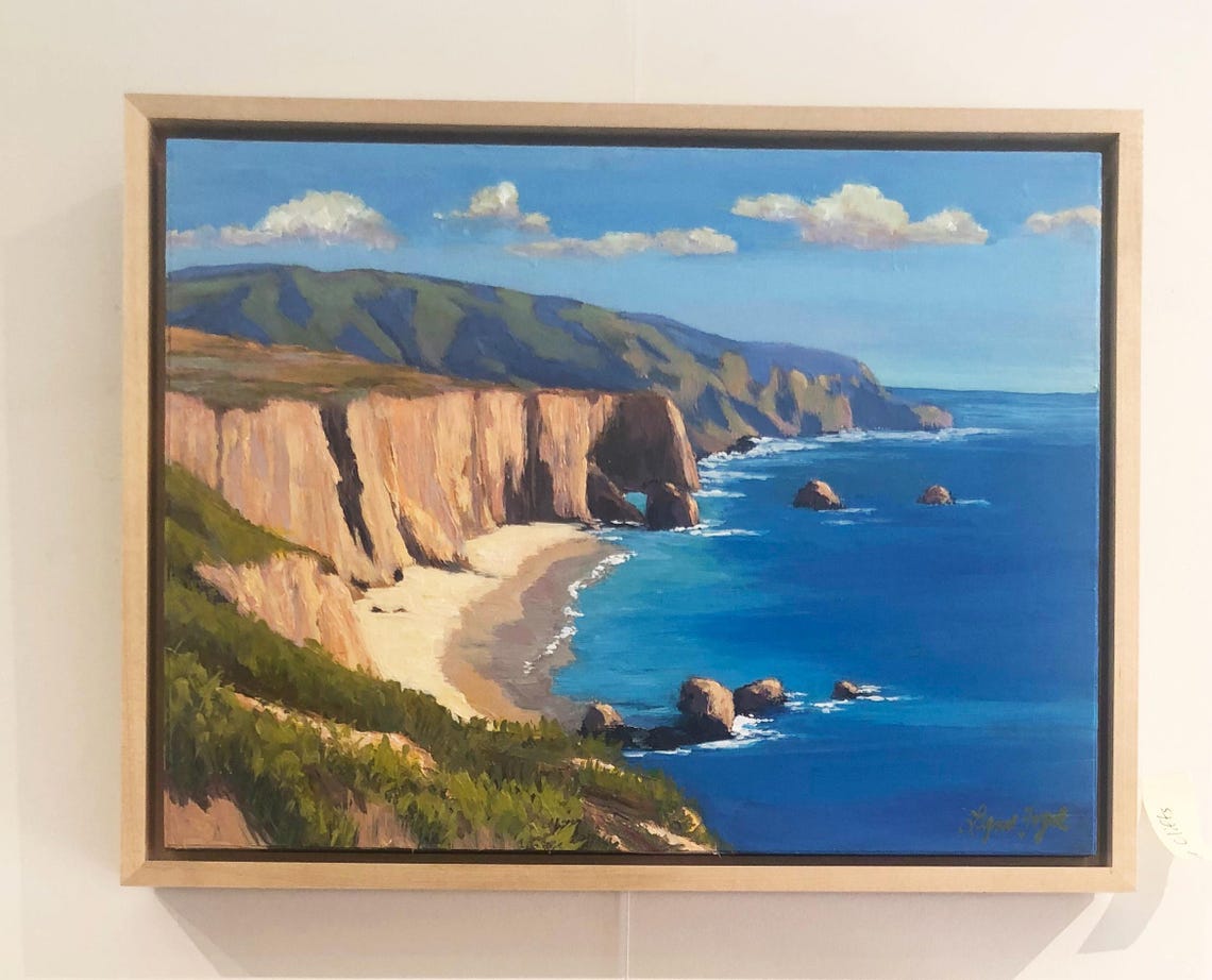 Big Sur Sea Cliffs Towering Rock Formations Ocean Beach Travel Poster - Image 2