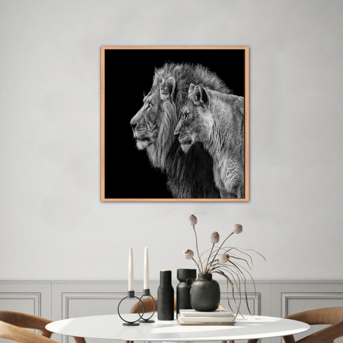 Lion Art, Lion Lover Valentine Gift - Image 2