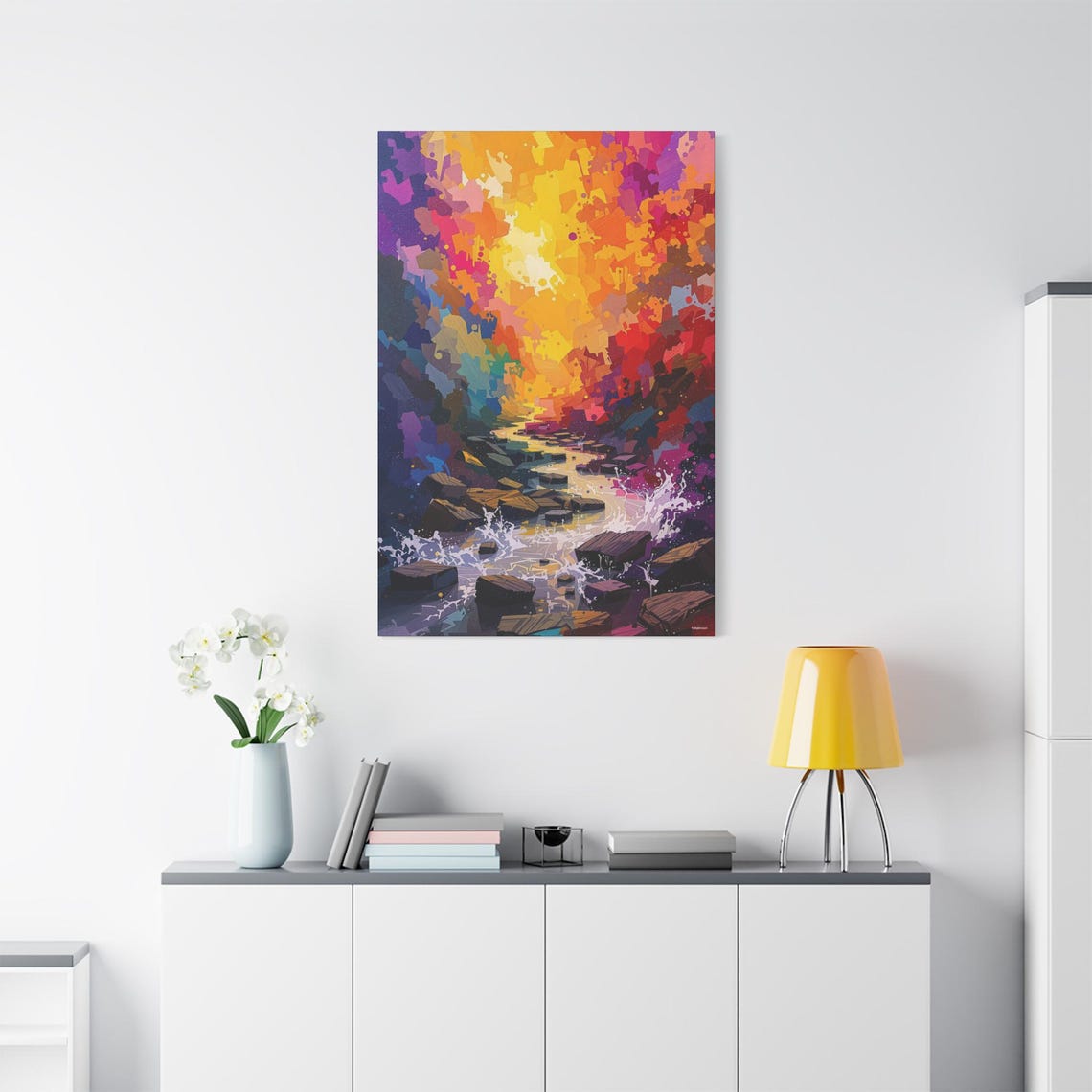 Cascade Of Colors - Abstract Art Print - Image 2