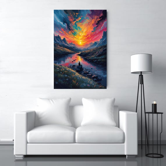 Mountain Sunset - Vibrant Landscape