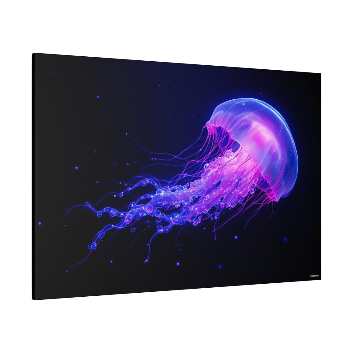 Glowing Jellyfish Sea Life Art Print - Image 2