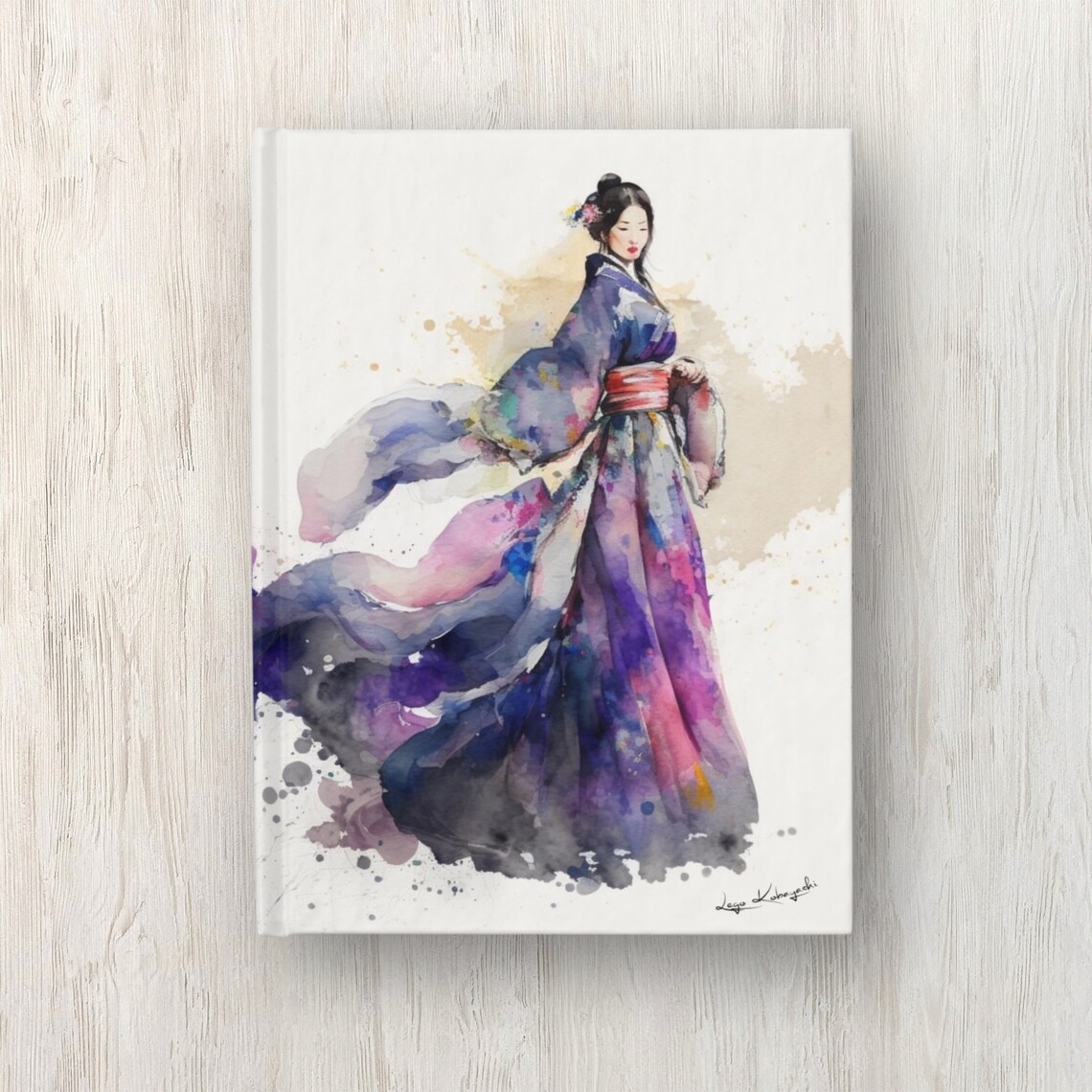 Personalized Geisha Kimono Art Print, Japanese Gift