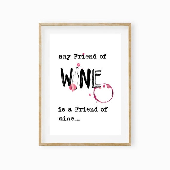 Wine Poster Kitchen Poster Wine Print Wine Gift Wine Saying Wine Definition Coffee Poster