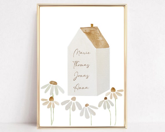 Home Print Family Poster Personalized Gift For Family Home Poster Family Saying Housewarming Gift