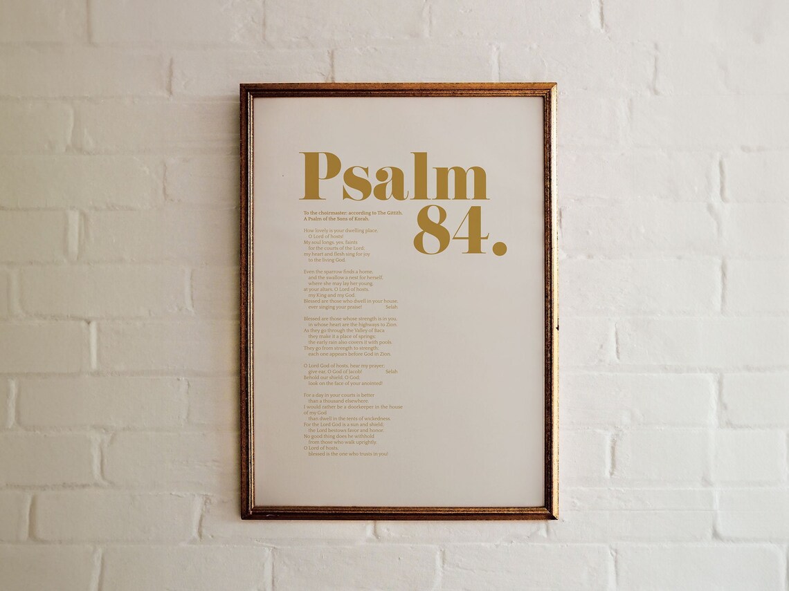 Gold Psalm 84 Scripture Art Print, Modern Christian - Image 6