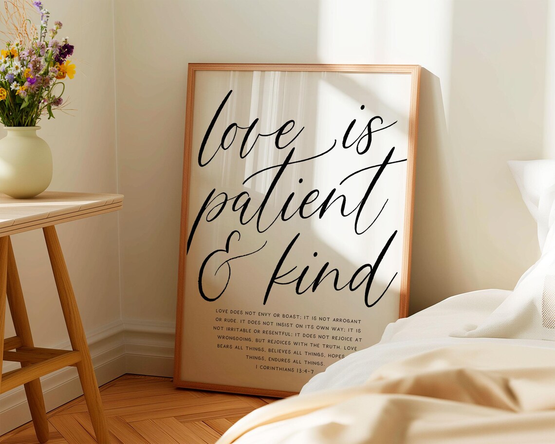 1 Corinthians 13 Bible Verse About Love Art Print - Image 5