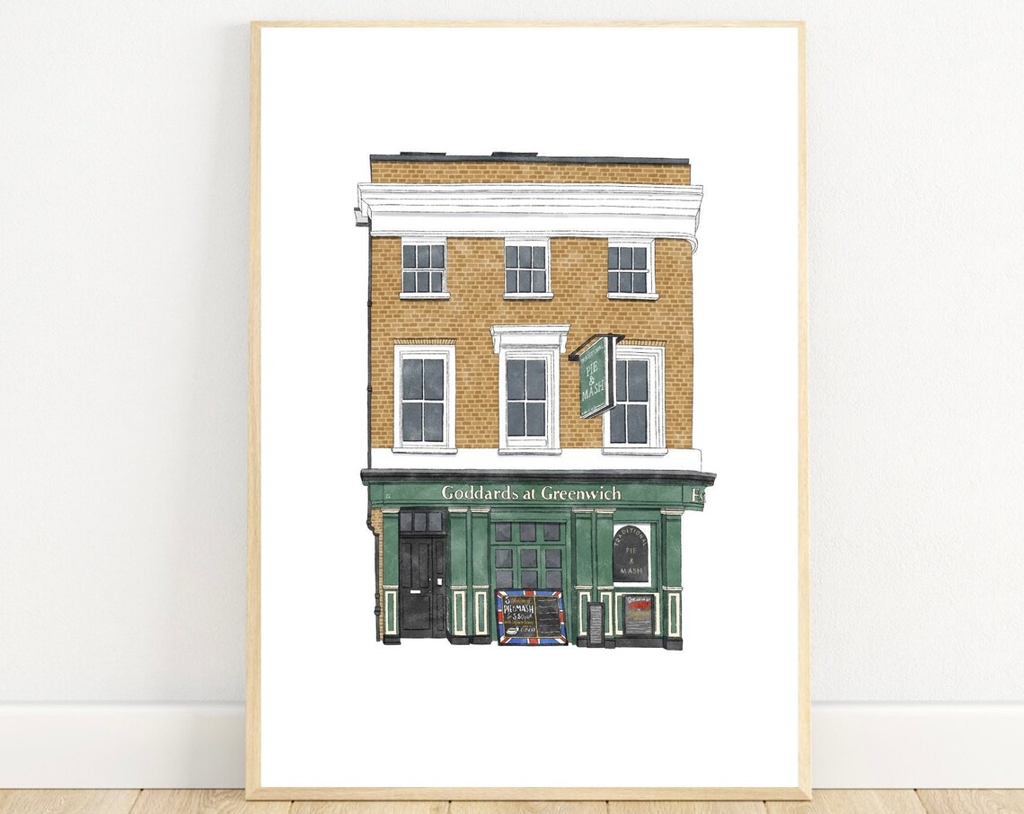 Goddards at Greenwich Pie and Mash Shop Front London Art Print