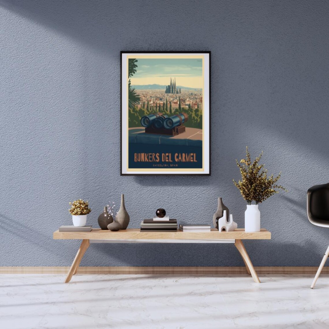 Vintage Bunkers Del Carmel, Fabulous Barcelona Poster - Image 2