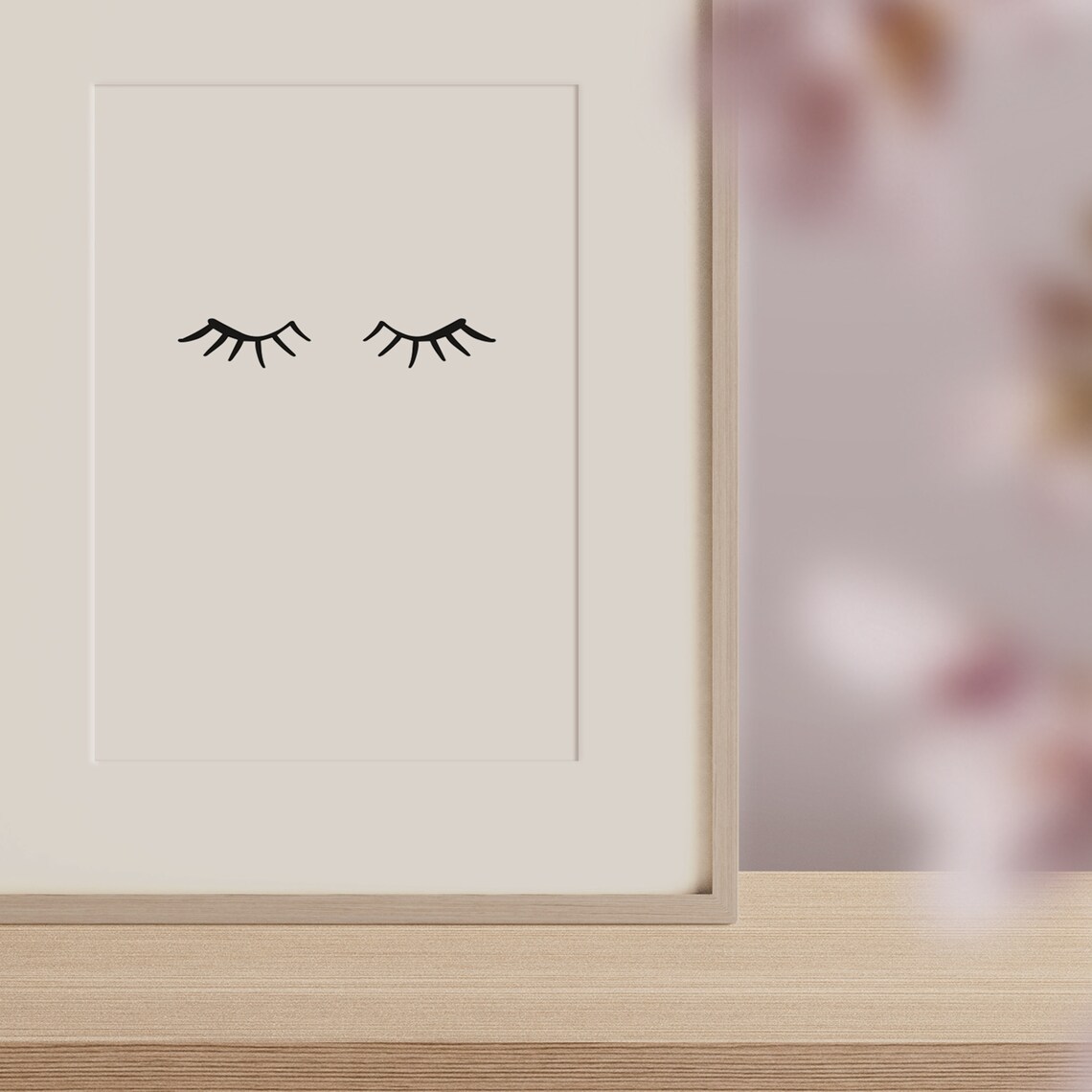 Sleeping Eyes Nursery Kids Typography Art Print - Image 3