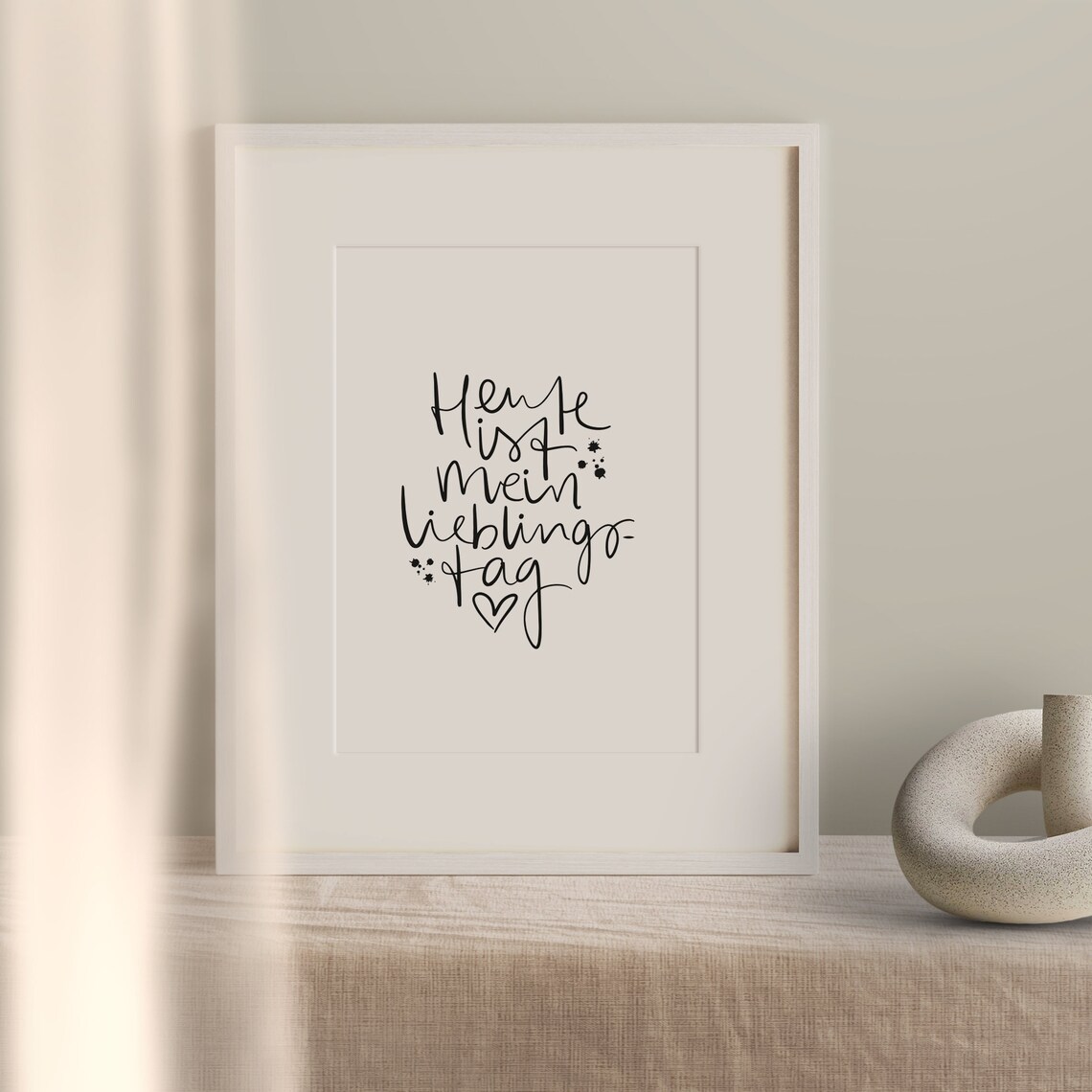 Heute Ist Mein Lieblingstag Typography Art Print - Image 3